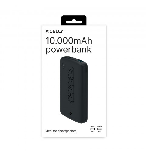 Celly PBE10000EVOBK banque d'alimentation électrique Lithium 10000 mAh Noir