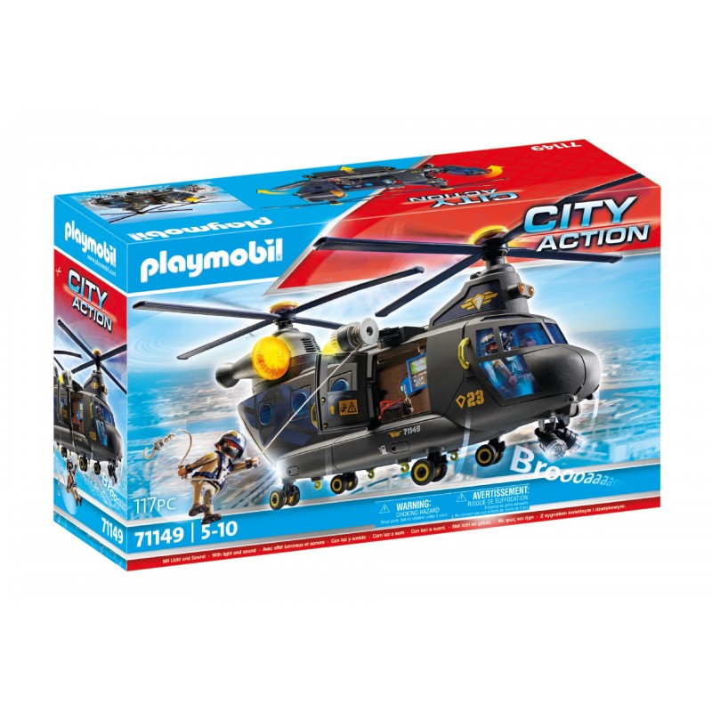 Playmobil City Action 71149 set da gioco Unità Speciale Elicottero