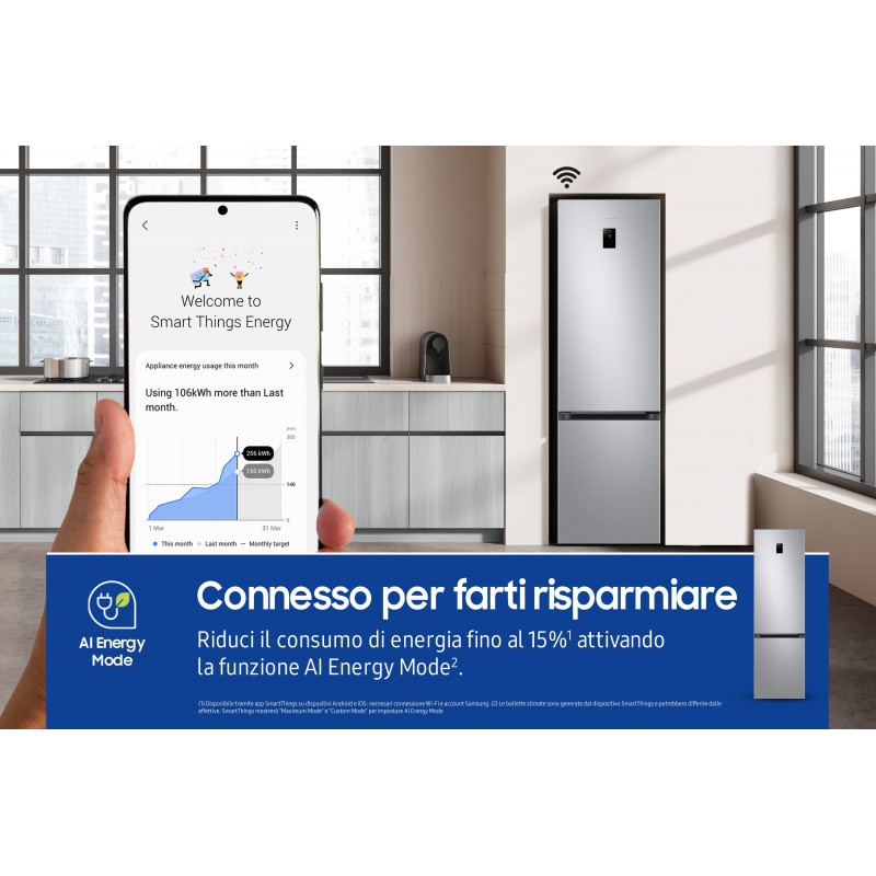 Samsung RB38C774DSA Freestanding 390 L D Stainless steel