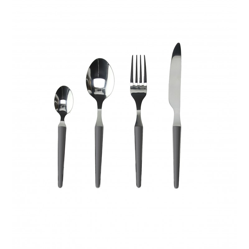 Tognana Porcellane Zen flatware set 24 pc(s) Anthracite, Stainless steel