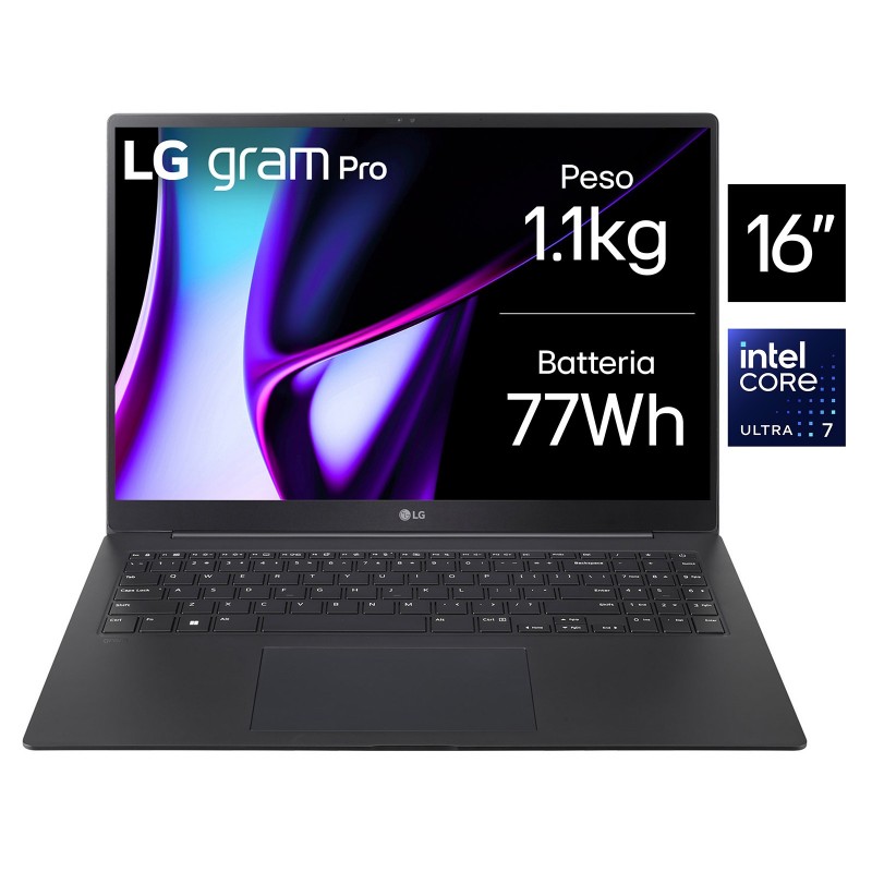 LG Gram Pro 16Z90SP-K.AA75D laptop Intel Core Ultra 7 155H 40.6 cm (16") WQXGA+ 16 GB DDR5-SDRAM 512 GB SSD Wi-Fi 6E (802.11ax)