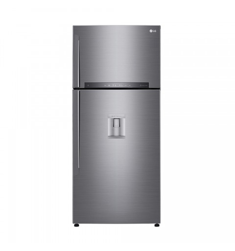 LG GTF744PZPED Frigorifero doppia porta, Classe E, 509L, Wi-Fi, Dispenser acqua, Inox