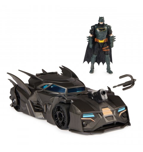 DC Comics , Crusader Batmobile Playset with Exclusive 4-inch Batman Figure, 3 Super-Villain Paper Figures, Kids Toys for Boys