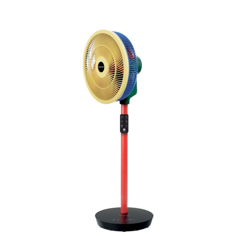Macom Enjoy & Relax Colour Fan Nero, Blu, Verde, Rosso, Giallo