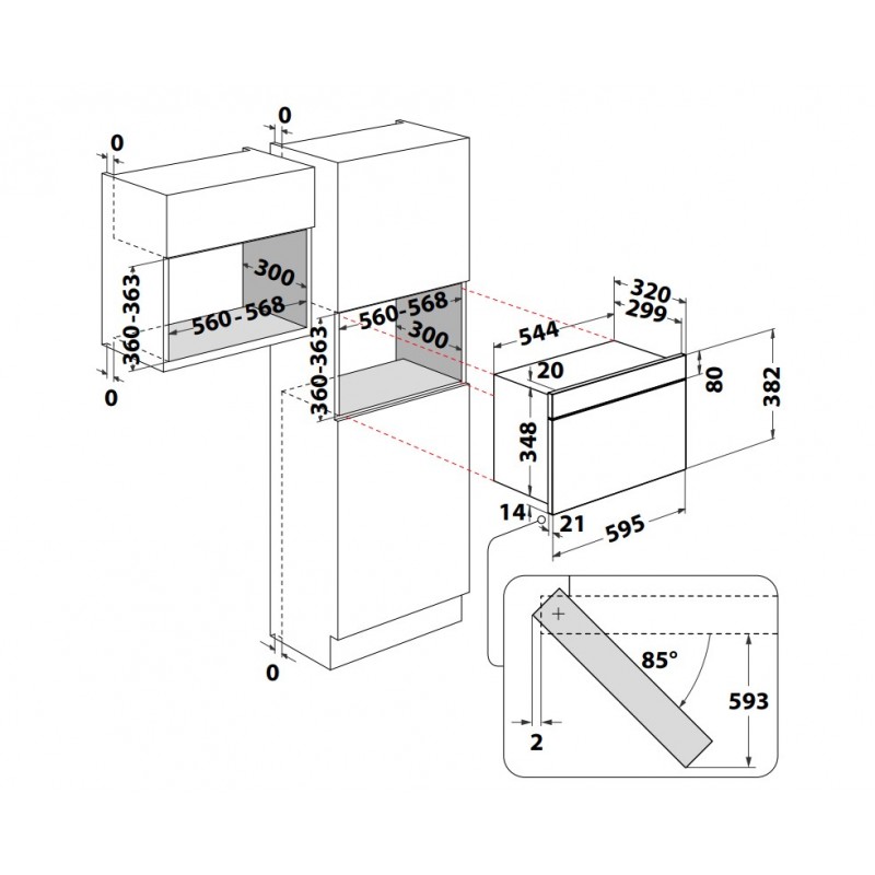 Hotpoint MN 514 BL HA Da incasso Microonde con grill 22 L 750 W Nero