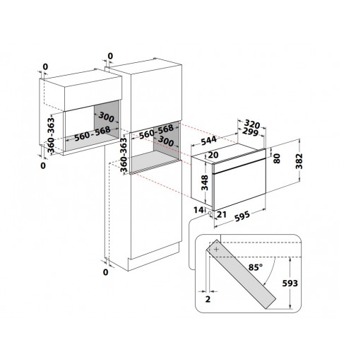 Hotpoint MN 514 BL HA Da incasso Microonde con grill 22 L 750 W Nero