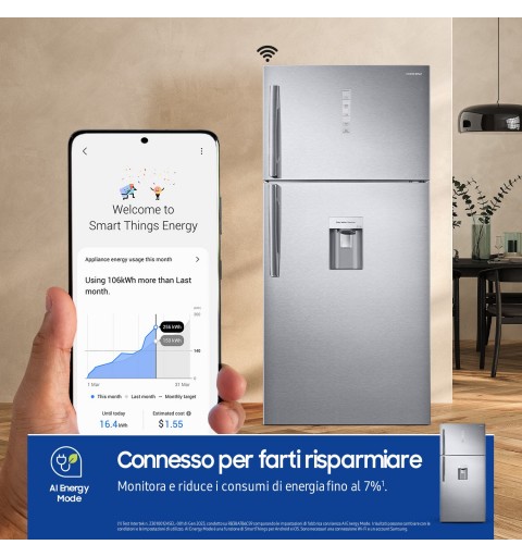 Samsung RT62K711RSL frigorifero con congelatore Libera installazione 620 L E Acciaio inossidabile