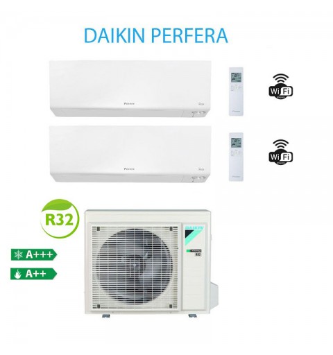 Daikin 2AMXM40M + ATXM25R + ATXM35R Air Conditioner Siesta Perfera Dual Split 9000 + 12000 Btu A+++/A++ WiFi R32