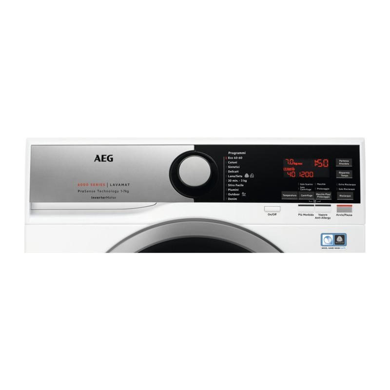 AEG Series 6000 L6SE74B lavadora Carga frontal 7 kg 1351 RPM Blanco