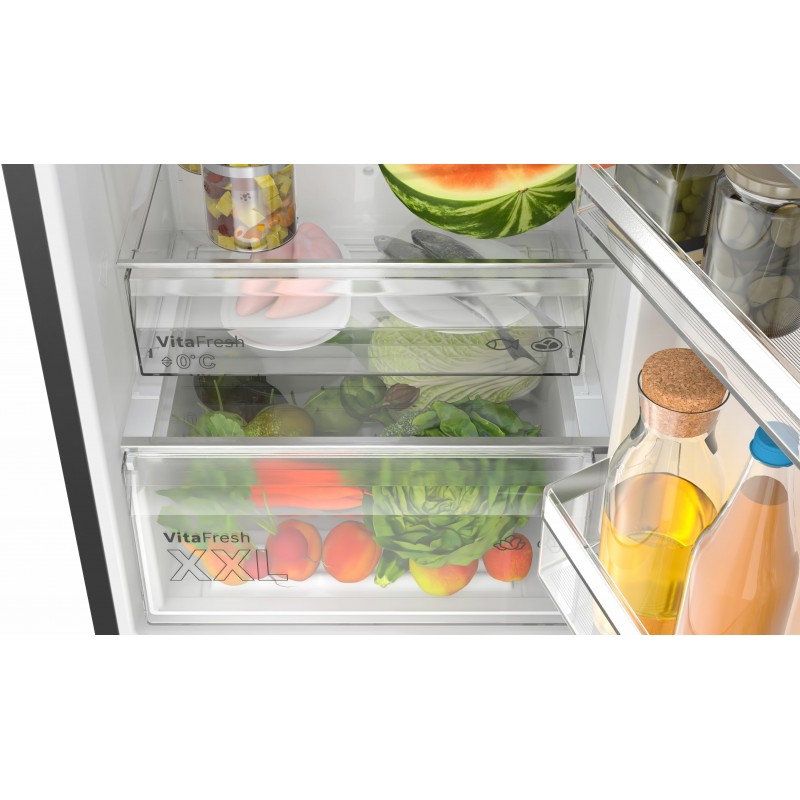 Bosch Serie 4 KGN392XCF Kühl- und Gefrierkombination Freistehend 363 l C Schwarz