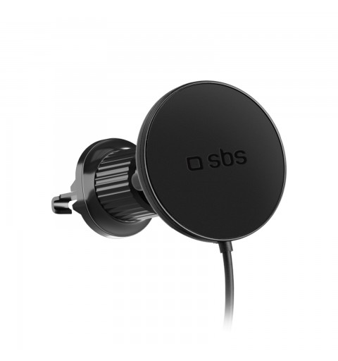 SBS TESUPPMAG15WVENT mobile device charger Smartphone Black Cigar lighter Wireless charging Auto
