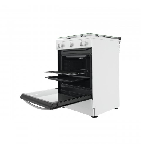 Indesit IS67G1KMW E 1 Freistehender Herd Gas Gaskochfeld Schwarz, Weiß A+