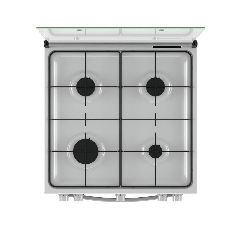 Indesit IS67G1KMW E 1 Cuisinière Gaz Noir, Blanc A+