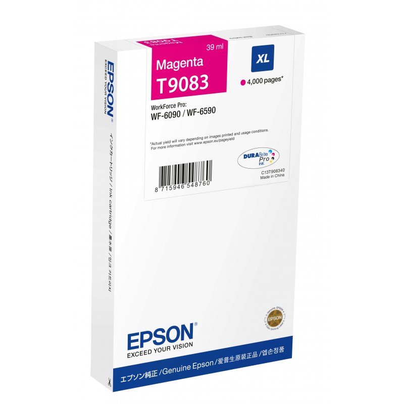 Epson C13T90834N cartucho de tinta 1 pieza(s) Original Alto rendimiento (XL) Magenta