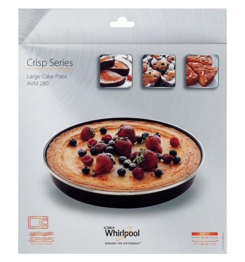Whirlpool Piatto Crisp a Bordo Alto (Tortiera) per Forno a Microonde AVM280
