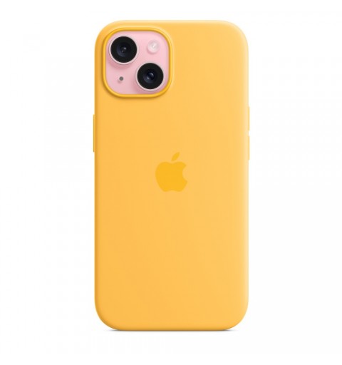 Apple Funda de silicona con MagSafe para el iPhone 15 - Amarillo solar