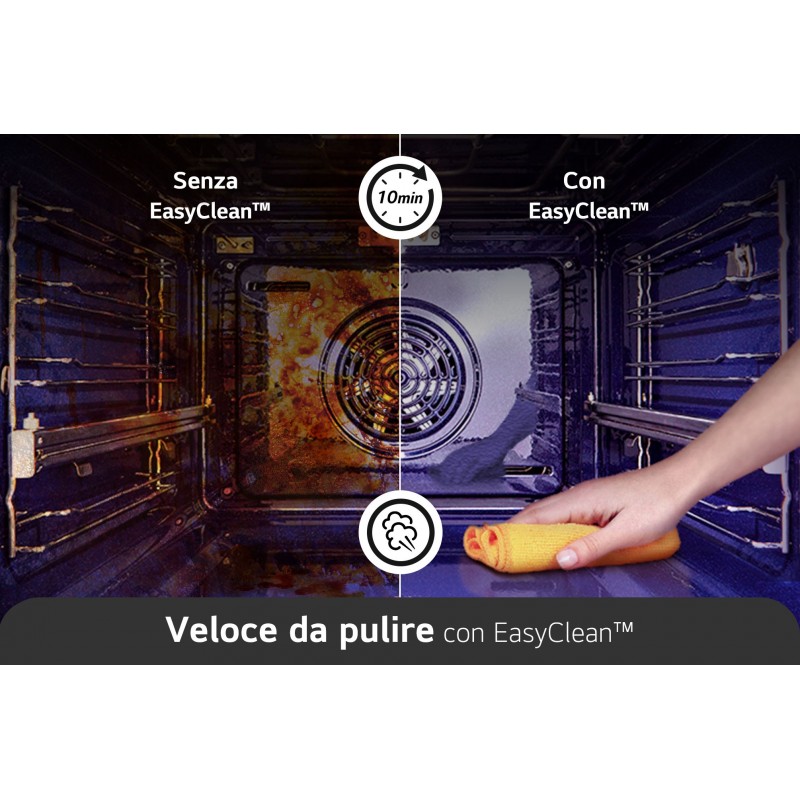 LG InstaView WSED7665B Forno a vapore 76L Classe A++ Display 4,3" EasyClean Wi-Fi