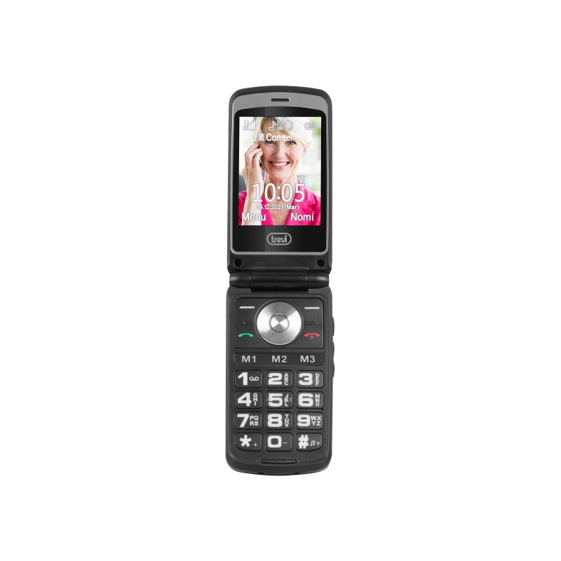 Trevi TELEFONO CELLULARE PER ANZIANI A CONCHIGLIA DOPPIO DISPLAY FLEX PLUS 65 NERO