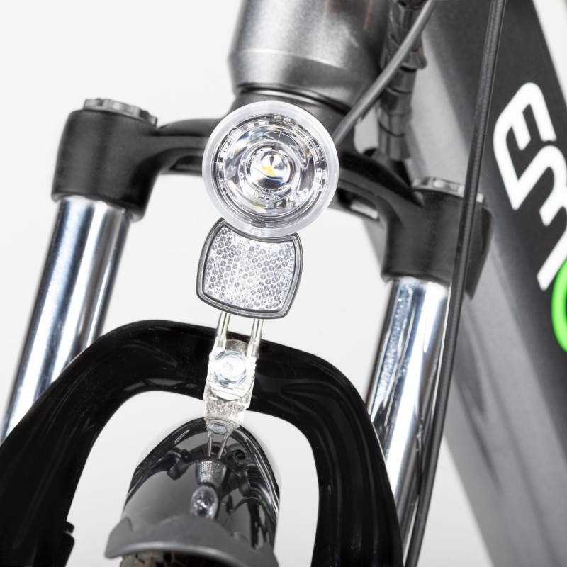 EMG Queen 28P - telaio in alluminio 19", ruota 28", freno a disco a p, sospensioni ant., cambio Shimano, batteria 36V 13Ah