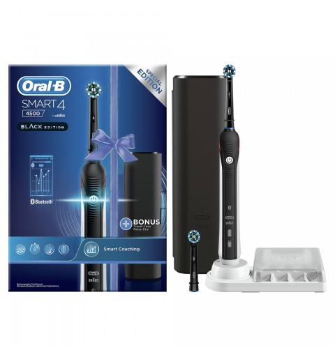 Oral-B SmartSeries Smart 4 4500 Black Edition Adulte Brosse à dents rotative oscillante Noir