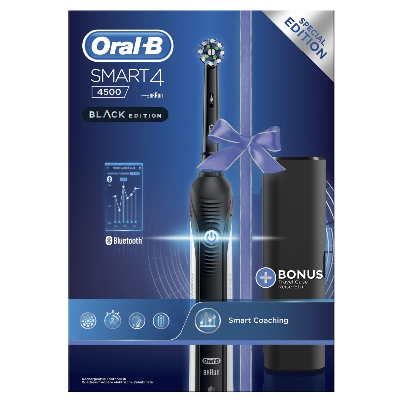 Oral-B SmartSeries Spazzolino Elettrico Braun Smart 4 4500 Nero