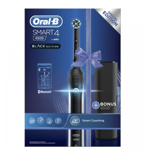Oral-B SmartSeries Smart 4 4500 Black Edition Adulte Brosse à dents rotative oscillante Noir