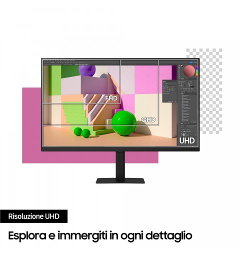 Samsung ViewFinity S70D écran plat de PC 81,3 cm (32") 3840 x 2160 pixels 4K Ultra HD LED Noir