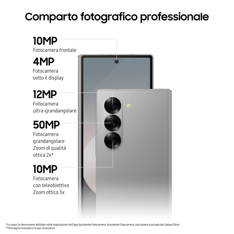 Samsung Galaxy Z Fold6 SM-F956B 19,3 cm (7.6") Dual-SIM Android 14 5G USB Typ-C 12 GB 256 GB 4400 mAh Pink