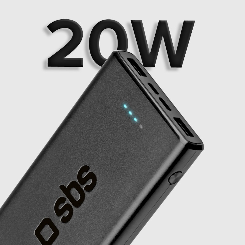 SBS TTBB10000FASTPD2 batería externa 10000 mAh Negro