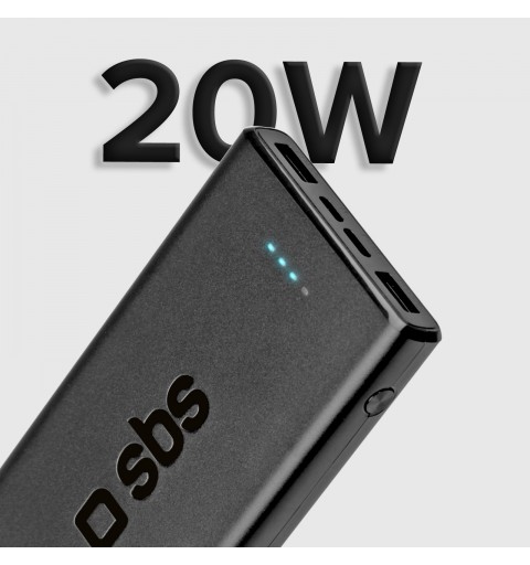 SBS TTBB10000FASTPD2 batería externa 10000 mAh Negro
