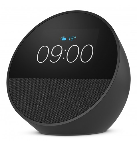 Amazon Nuovo Echo Spot (modello 2024) | Sveglia intelligente con suono di qualità e Alexa | Nero