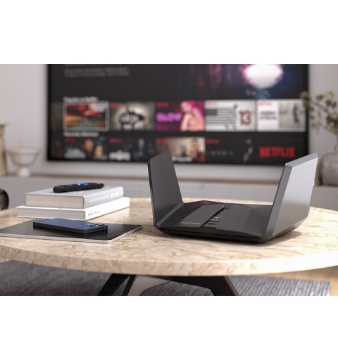 NETGEAR Nighthawk RAXE500 router wireless Gigabit Ethernet Tri-band (2,4 GHz 5 GHz 6 GHz) Nero
