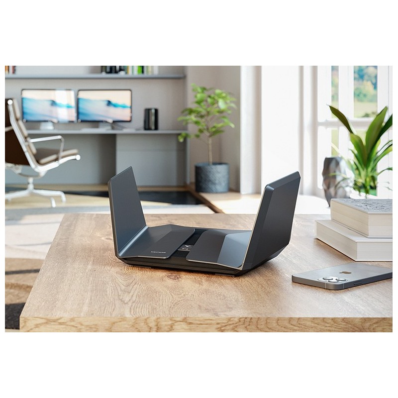 NETGEAR Nighthawk RAXE500 router wireless Gigabit Ethernet Tri-band (2,4 GHz 5 GHz 6 GHz) Nero