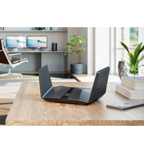 NETGEAR Nighthawk RAXE500 router wireless Gigabit Ethernet Tri-band (2,4 GHz 5 GHz 6 GHz) Nero