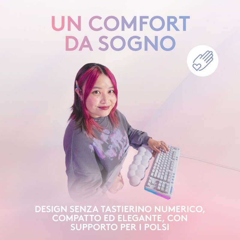 Logitech G G713 teclado Juego USB QWERTY Internacional de EE.UU. Blanco