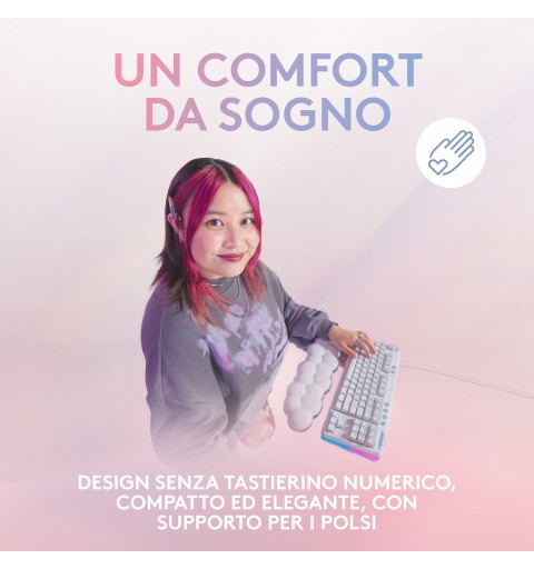 Logitech G G713 teclado Juego USB QWERTY Internacional de EE.UU. Blanco