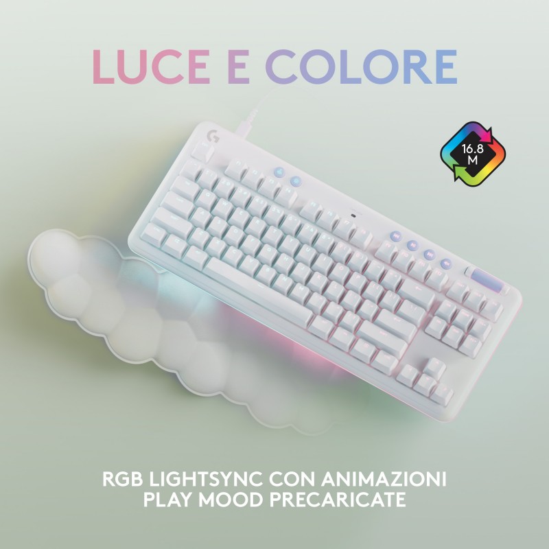 Logitech G G713 teclado Juego USB QWERTY Internacional de EE.UU. Blanco