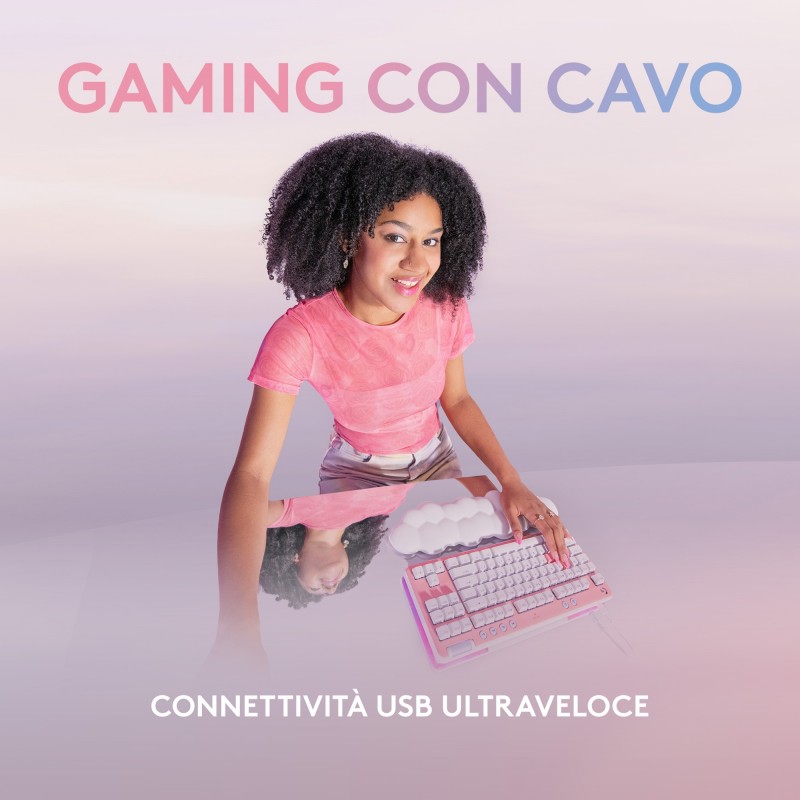 Logitech G G713 teclado Juego USB QWERTY Internacional de EE.UU. Blanco