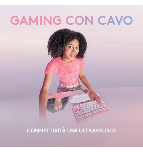 Logitech G G713 teclado Juego USB QWERTY Internacional de EE.UU. Blanco