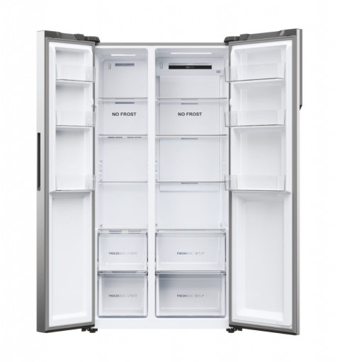 Haier SBS 90 Serie 5 HSR5918DNMP nevera puerta lado a lado Independiente 528 L D Platino, Acero inoxidable
