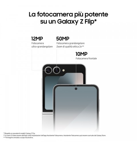 Samsung Galaxy Z Flip6 SM-F741B 17 cm (6.7") Dual-SIM Android 14 5G USB Typ-C 12 GB 256 GB 4000 mAh Silber