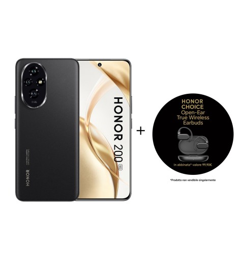 Honor 200 5G + Earbuds Choice 17 cm (6.7") Dual SIM Android 14 USB Type-C 12 GB 512 GB 5200 mAh Black