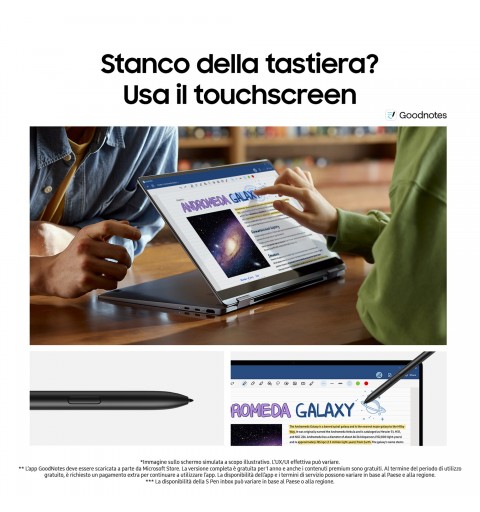 Samsung Galaxy Book4 360 Intel Core 5 120U Laptop 39,6 cm (15.6") Touchscreen Full HD 16 GB LPDDR5-SDRAM 512 GB SSD Wi-Fi 6E