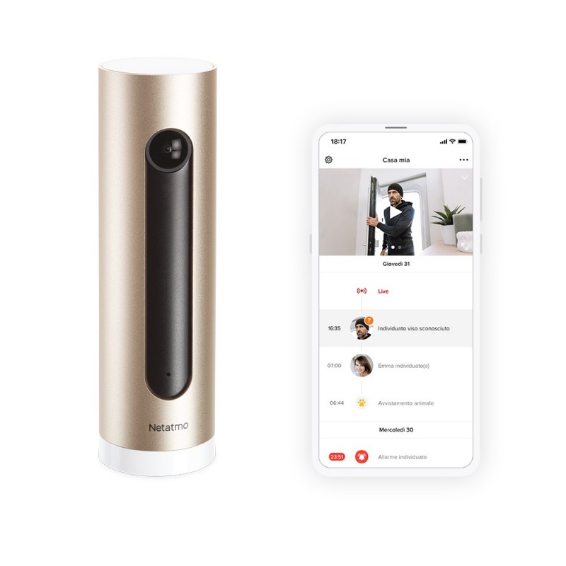 Netatmo Welcome IP-Sicherheitskamera Drinnen 1920 x 1080 Pixel Tisch Bank