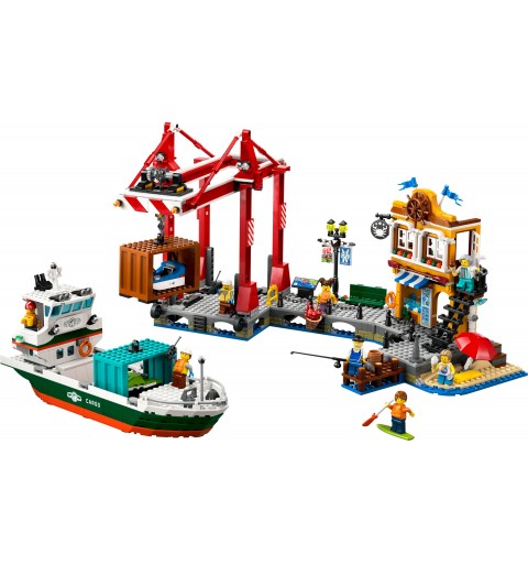 LEGO Le port et le navire marchand