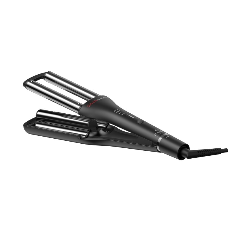 GA.MA Salon Waves Silk Chrome Lockenstab Warm Schwarz 110 W 3 m