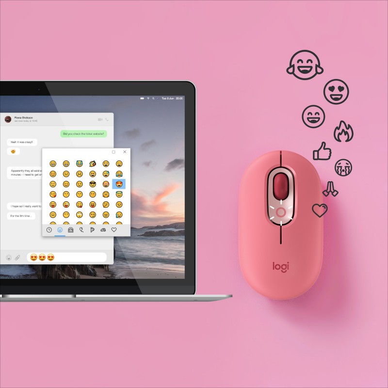 Logitech POP Mouse with emoji