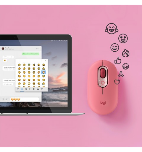 Logitech POP Mouse souris Bureau Ambidextre RF sans fil + Bluetooth Optique 4000 DPI