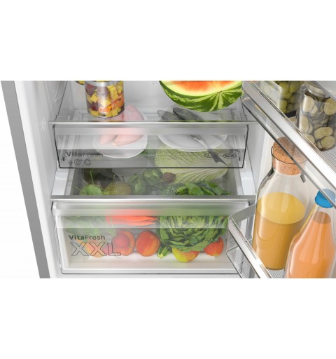 Bosch Serie 4 KGN367LDF Frigorifero combinato da libera installazione 186 x 60 cm Metal look Classe D