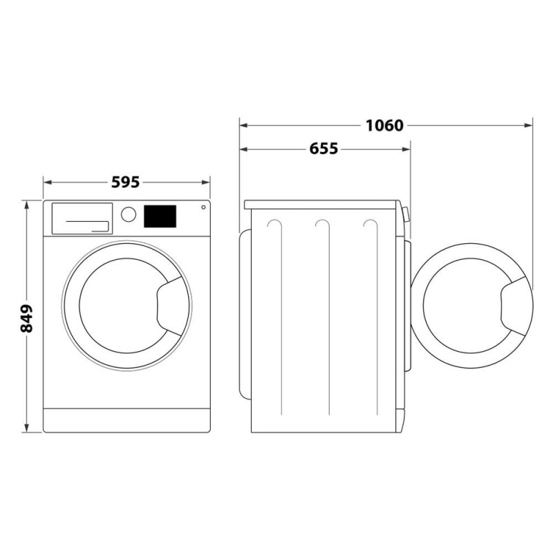 Hotpoint NTS M11 93 BLACK IT tumble dryer Freestanding Front-load 9 kg A+++